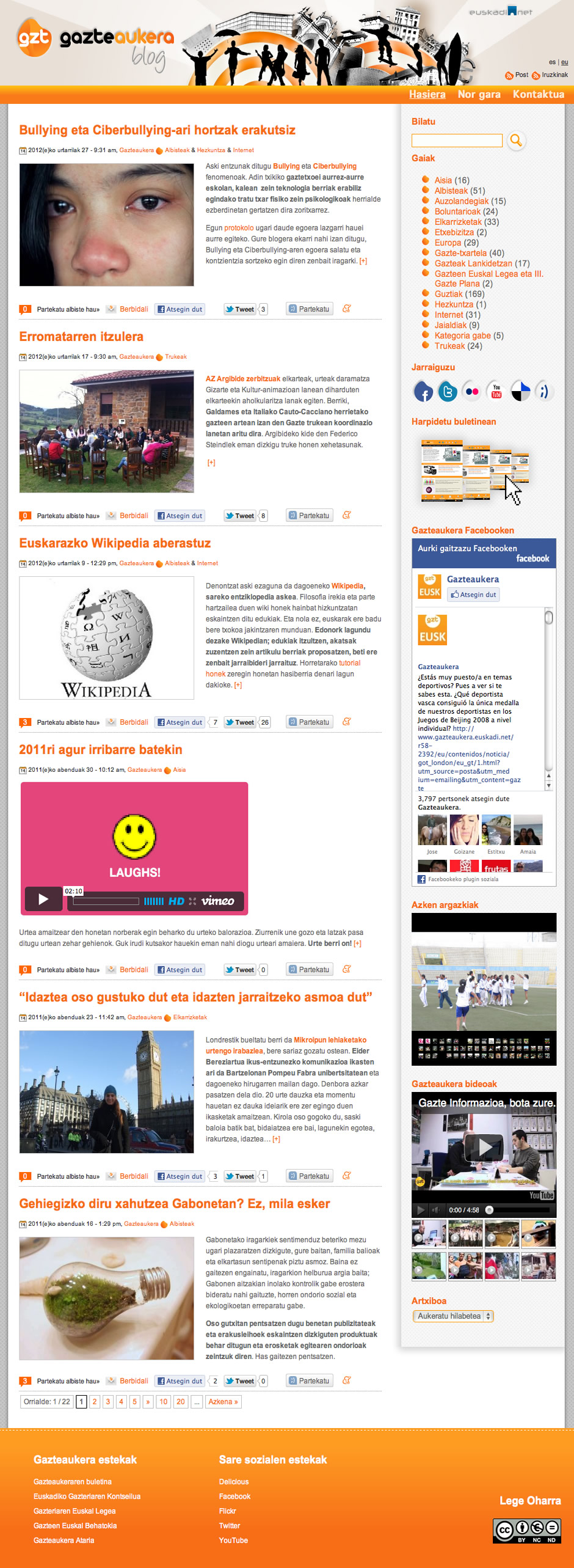 Portada Gazte Aukera blog