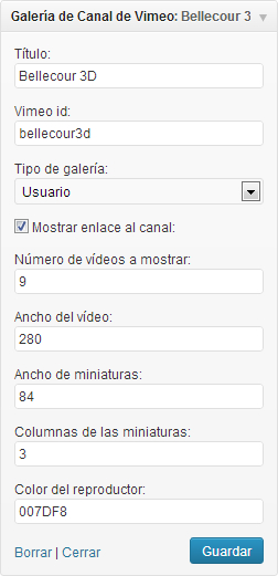 Widget Vimeo Channel Gallery
