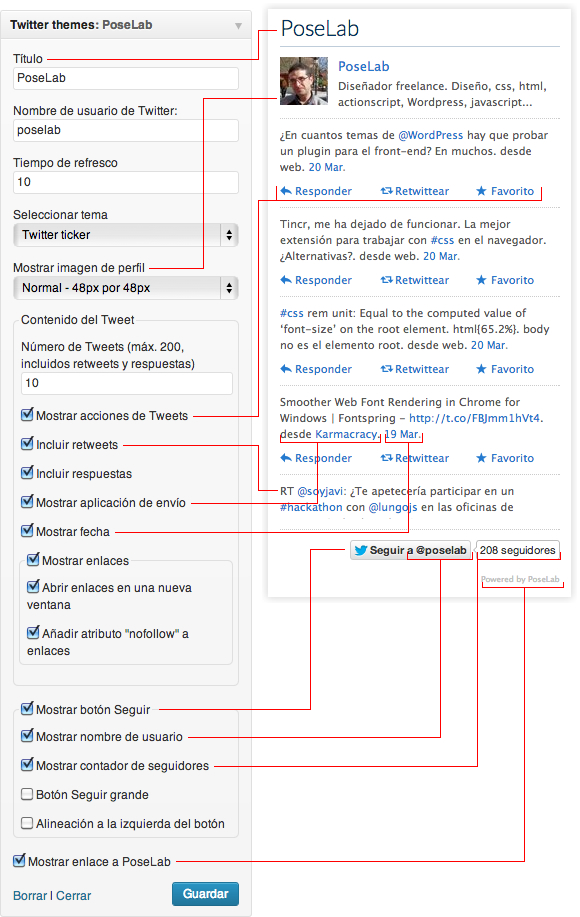 Esquema Twitter themes